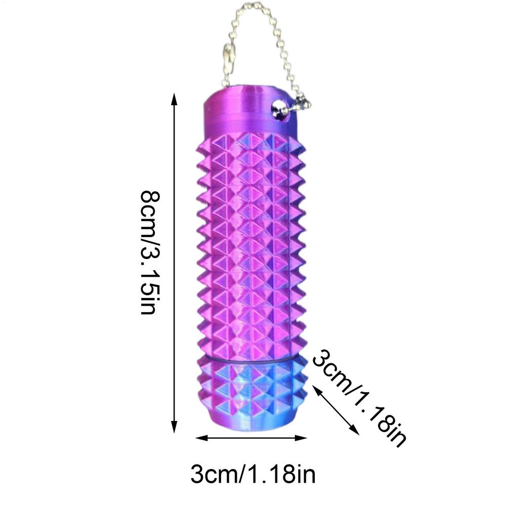 1pc Spiky Stress Relief Toy, 3D Printed Key Pendant For Anxiety & Novelty Gift, Spiky Fidget Toys