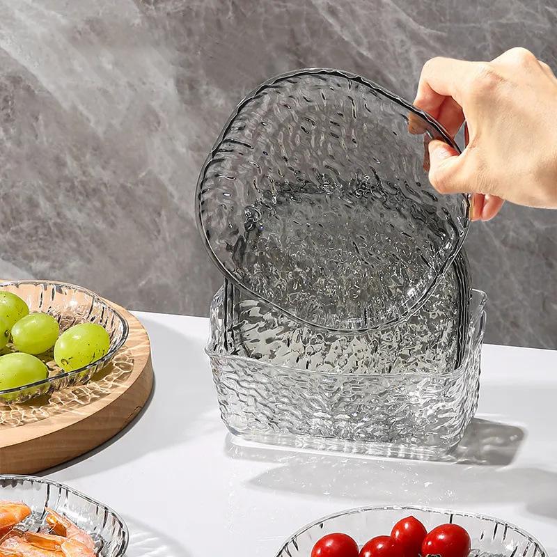 8Pcs Easy To Clean Dinner Plate Storage Box Food Grade Pp Material Dried Fruit Plate Candy Plate Container Snack Tray