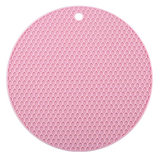 Silicone Honeycomb Round Pot Pad Thermal Insulation Mat Easy To Clean Anti-Slip Design Food-Grade Counter Hot Pad