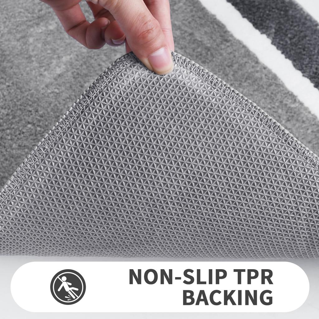 Microfiber Non-Slip Bath Mats for Bathroom Soft Water Absorbent Bathroom Mats Rugs Machine Washable Quick Dry Floor Mats