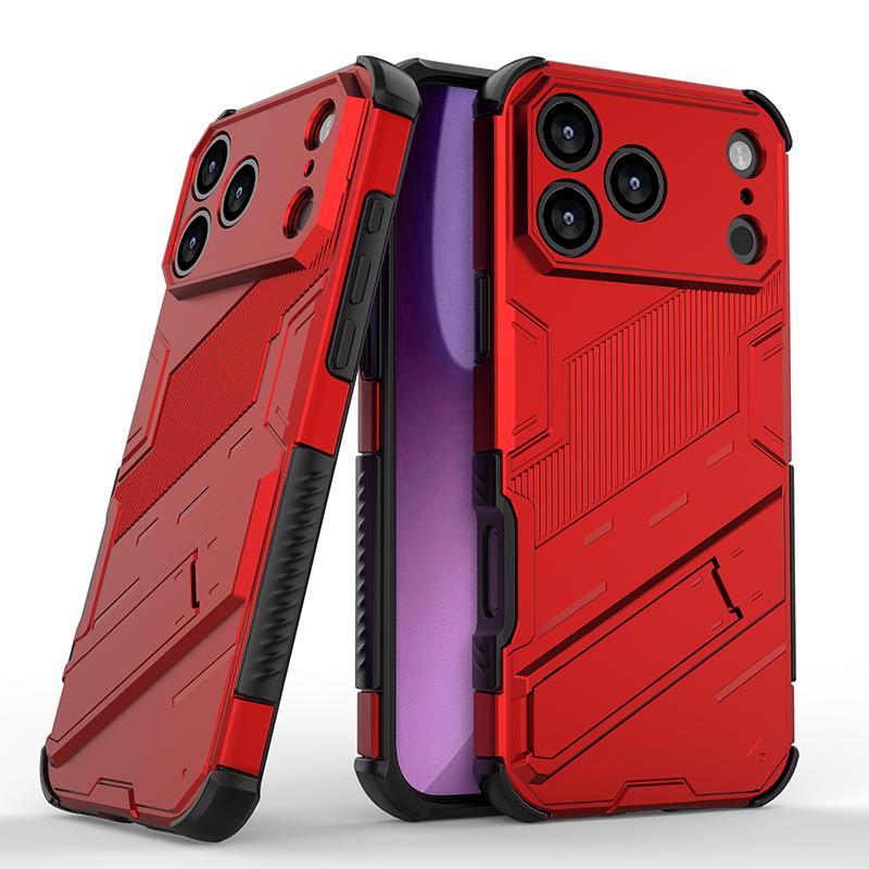 Чехол для iPhone 17 Pro Max Для Чехла для iPhone 17 17 Air 17 Pro Pro Max Чехол Панк Держатель для Телефона Броня Чехол для iPhone 17 Air 5G iPhone Air красный
