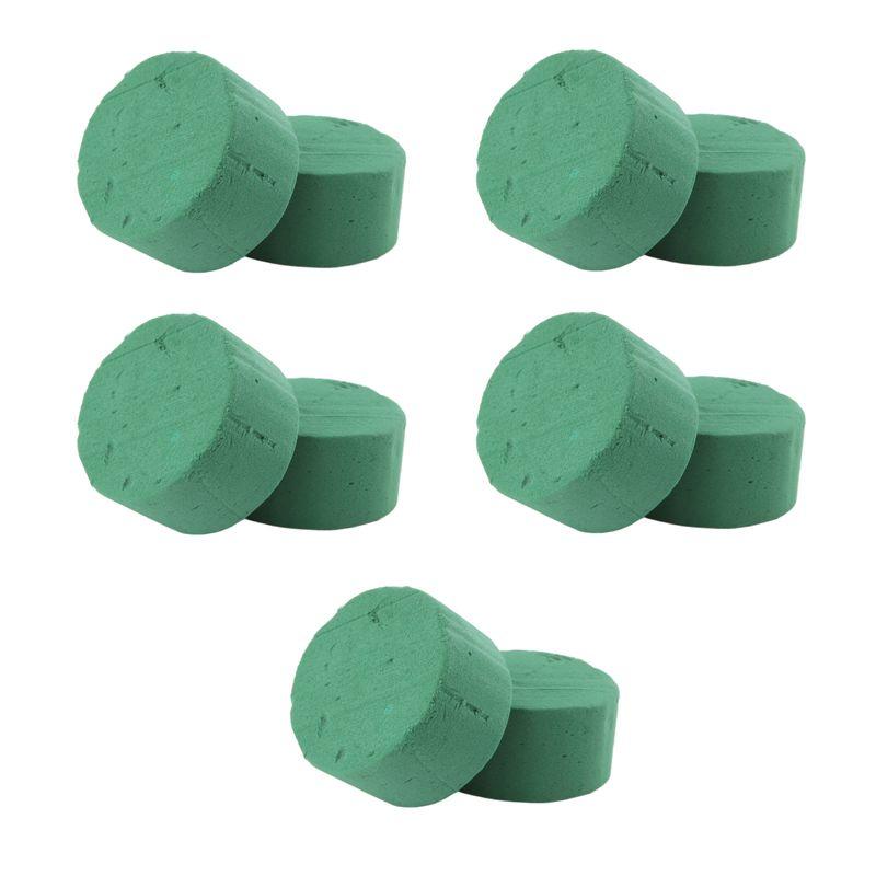 

M-Modern-10Pcs Wedding Aisle DIY Craft Floral Arrangement Water-Absorbing Home Garden Green Flower Foam Fresh-Keeping Round Bric зелёный