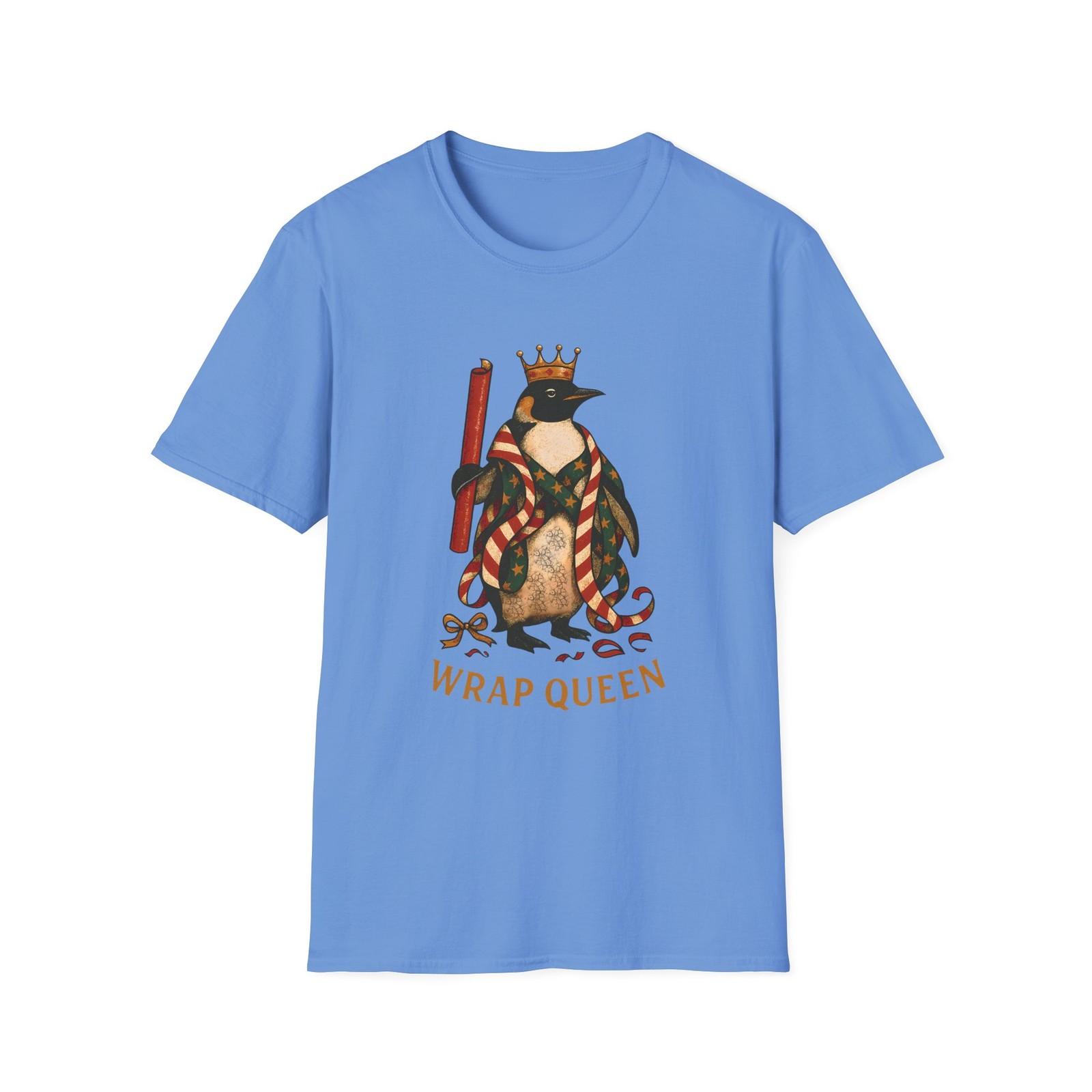Unisex Softstyle T-Shirt Mens Womens Tees Top Regal Penguin Crown Scepter Christmas Holiday 2XL