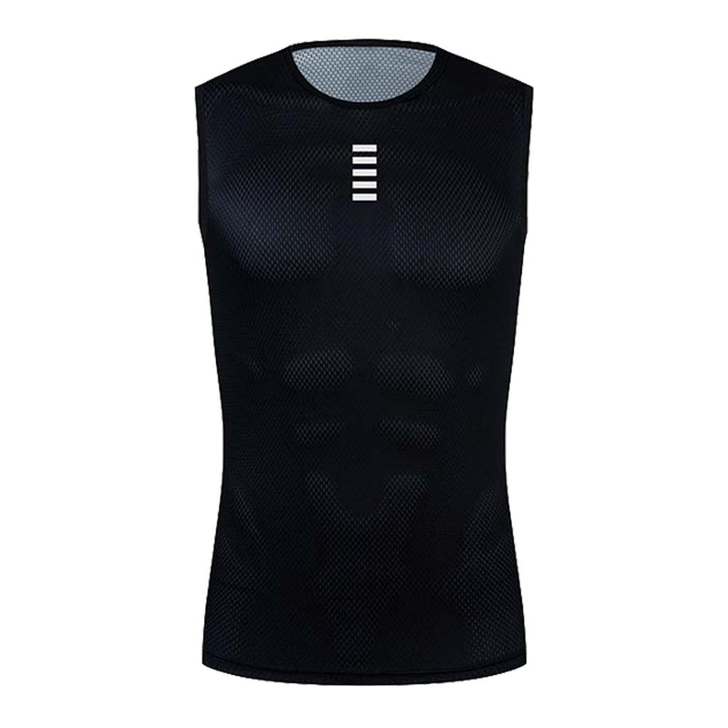 Reflective Cycling Base Layers White Cycling Undershirt Quick Dry Vest Sport Underwear Tight Vest High Elastici Vest Bike Jersey