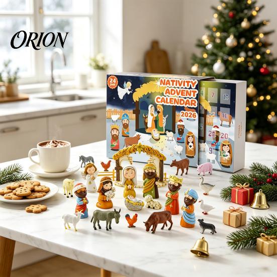 Nativity Advent Calendar 2026, Christmas Countdown Box for Kids, 24 Day Decorations Kids Religious Scene Figurines Boys Girls, Collectible Holiday Toy