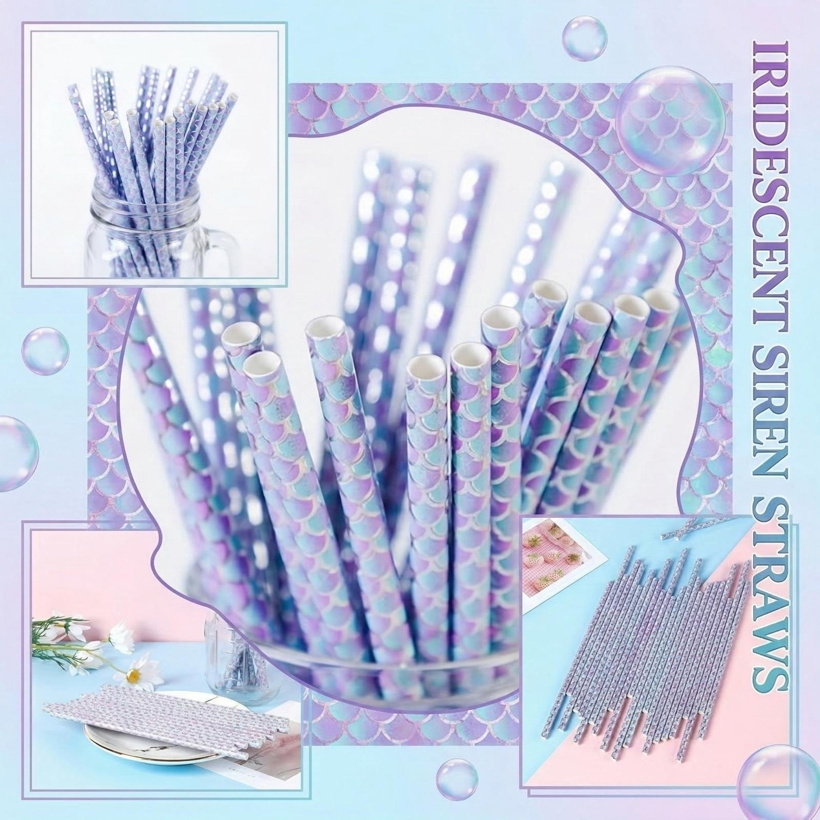 

Disposable Kraft Paper Straws, Colorful Striped, Perfect For Party Decorations, Desserts, Pastries, Bars, And Drinks. 100 Pieces. One Size фиолетовый