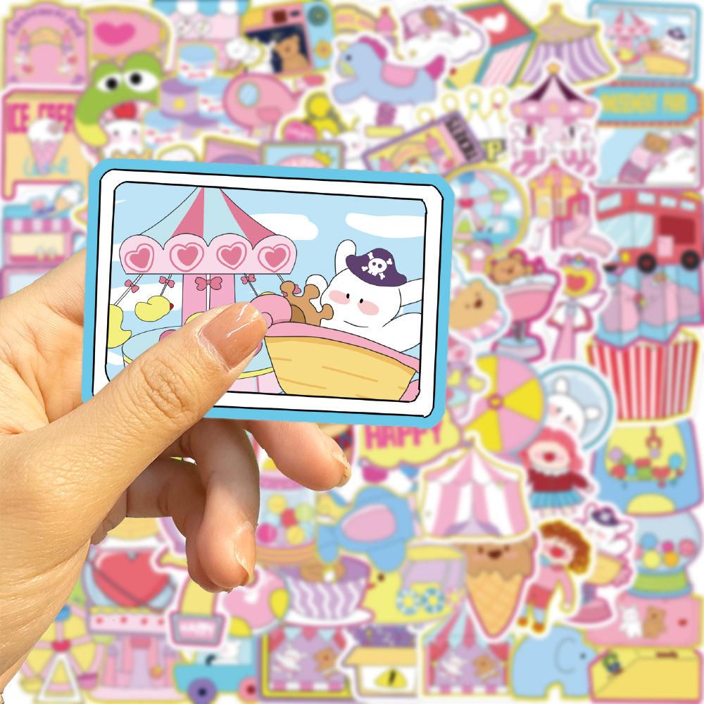 80 Cartoon Dreamy Amusement Park Graffiti Stickers Decorate Guitar Notebook Suitcase DIY Waterproof
