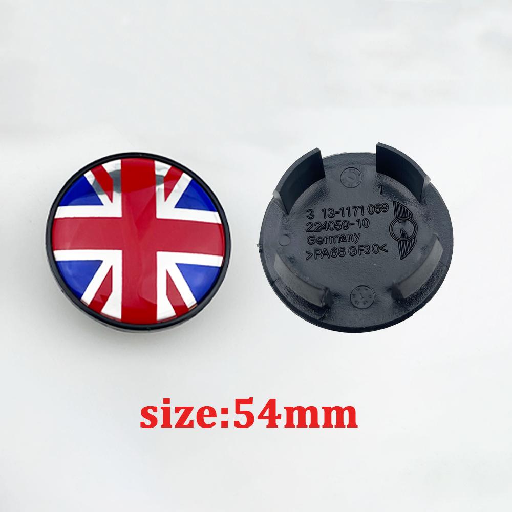 4Pcs 54mm Car Wheel Center Hub Cap Rim Cover For Mini JOHN Cooper S Works JCW One+ R56 R60 R61 F54 F55 F56 F60 Auto Accessories