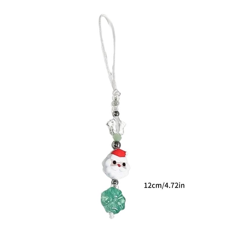 Christmas Keychain Detachable Snowman Snowflake Phone Lanyard for Fashion Lovers