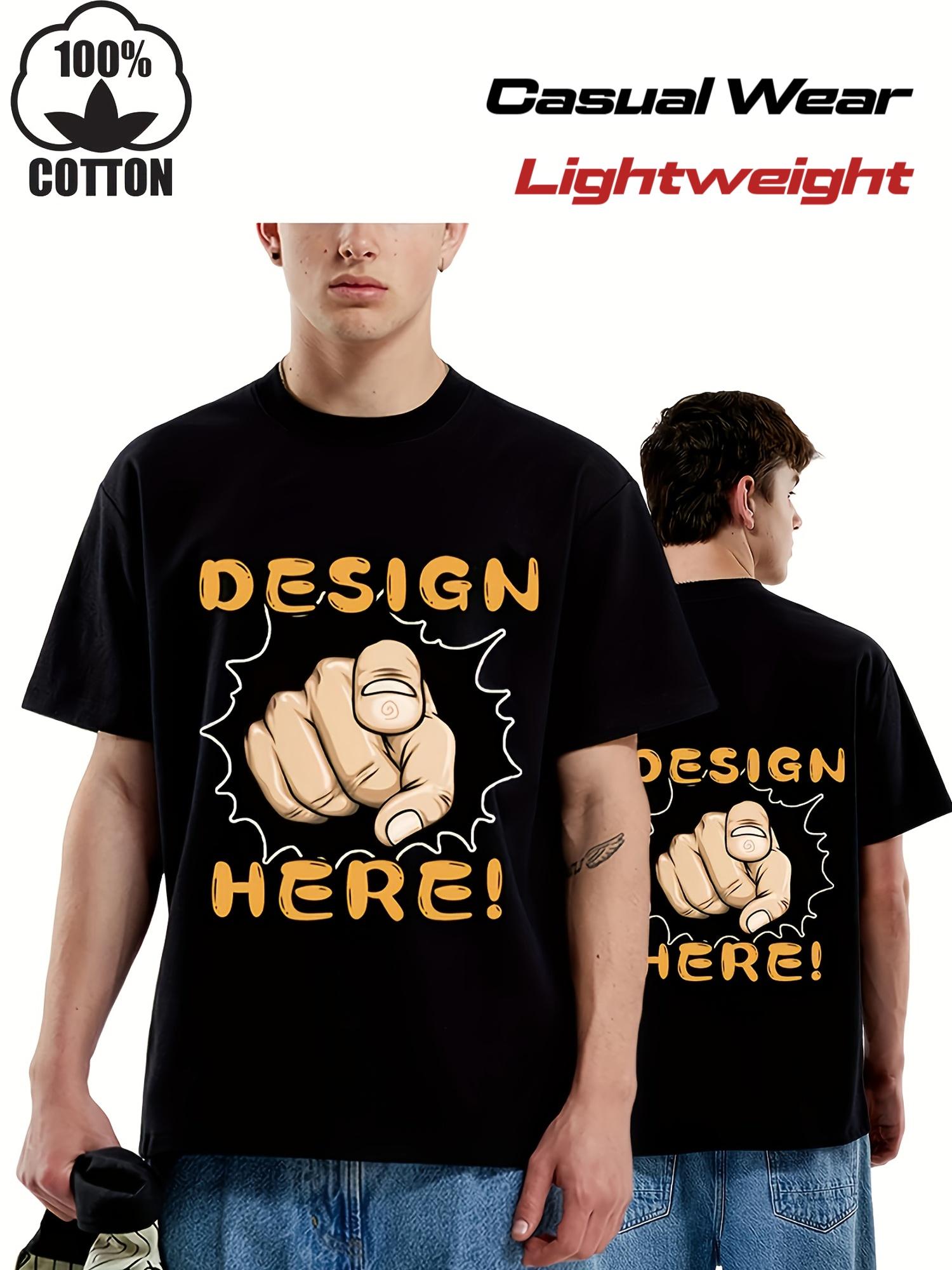 2026 New Mens 100 Pure Cotton Printed Tshirt Soft Round Neck Mens Round Neck Short Sleeved Tshirt S