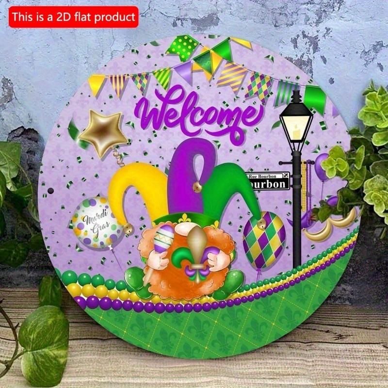 2d Flat 20*20cm, Carnival Welcome Sign, Rural Wooden Wall Art Belt Festival Decoration, Very Suitable for Bars, Cafes, restaurant, Home Decoration.