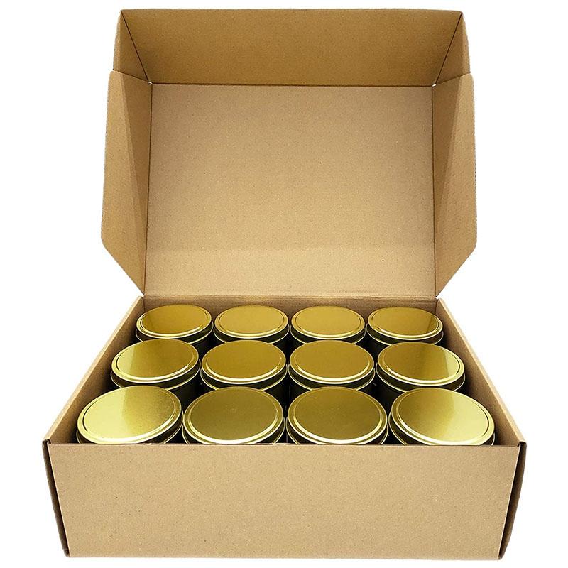 

M-Modern-Candle Tins, 24 Piece, 4Oz Metal Candle Containers For Making Candles, Arts & Crafts, Dry Storage,Gold золотой