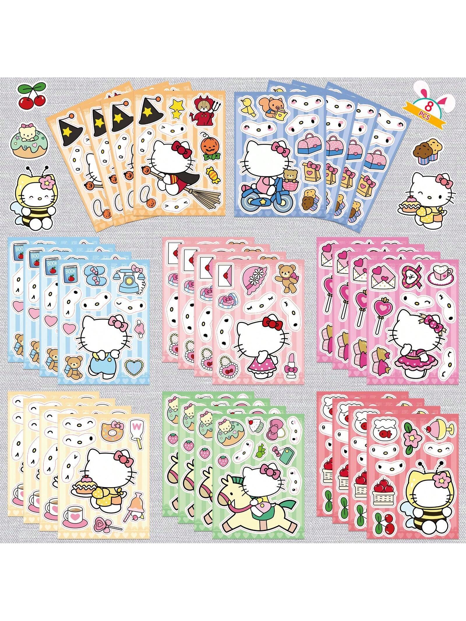 

8Pcs Animation Diy Creative Stickers, Game Stickers, Decor Good Gift For Kidsative Stickers, Assembly Stickers One Size