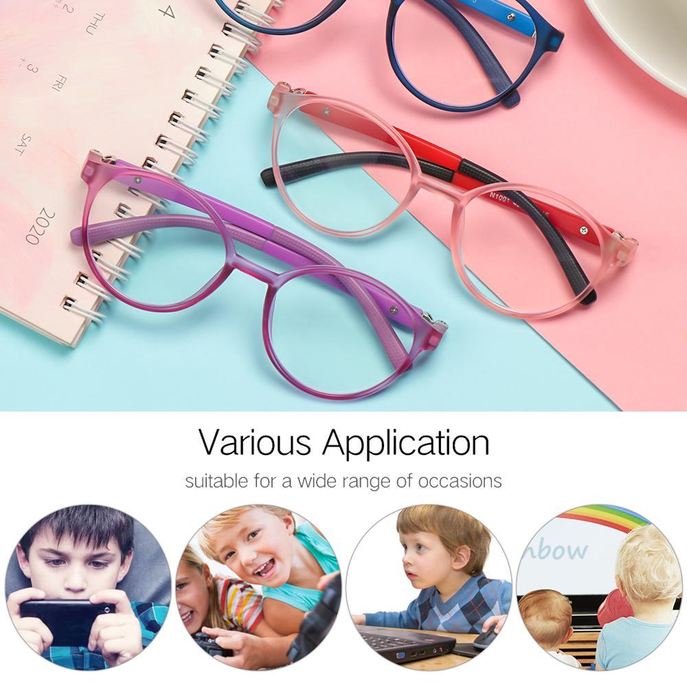 

Классы Гибкая сверхлегкая оправа Детские очки Защитные очки с защитой от синего света