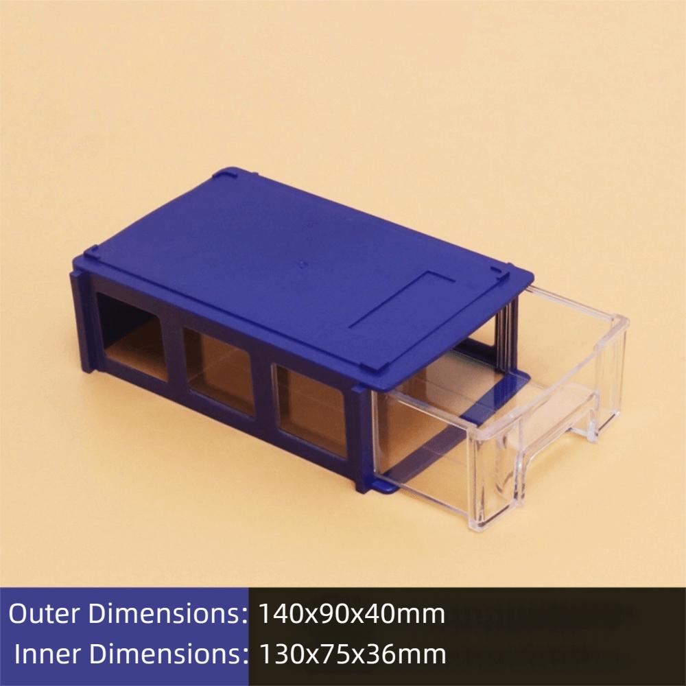 Plastic Tool Storage Case Hardware Parts Toolbox Durable Drawer Style Storage Box Workshop Goods 1-Blue