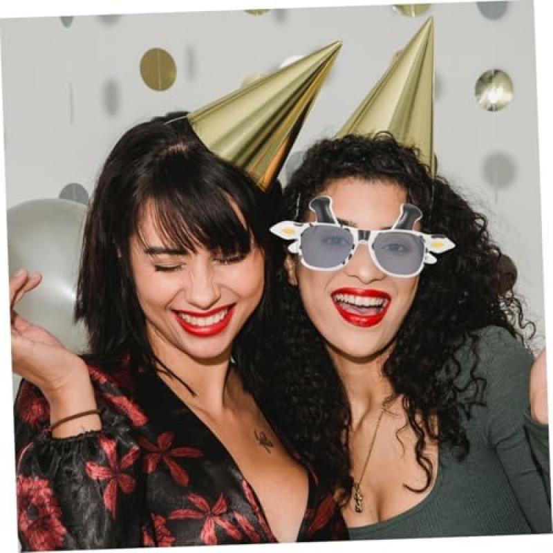 2 Pack Cow Sunglasses, Lightweight Polycarbonate Funny Animal Glasses for Adults, Party Photo Booth Props Birthday Masquerade Accessories