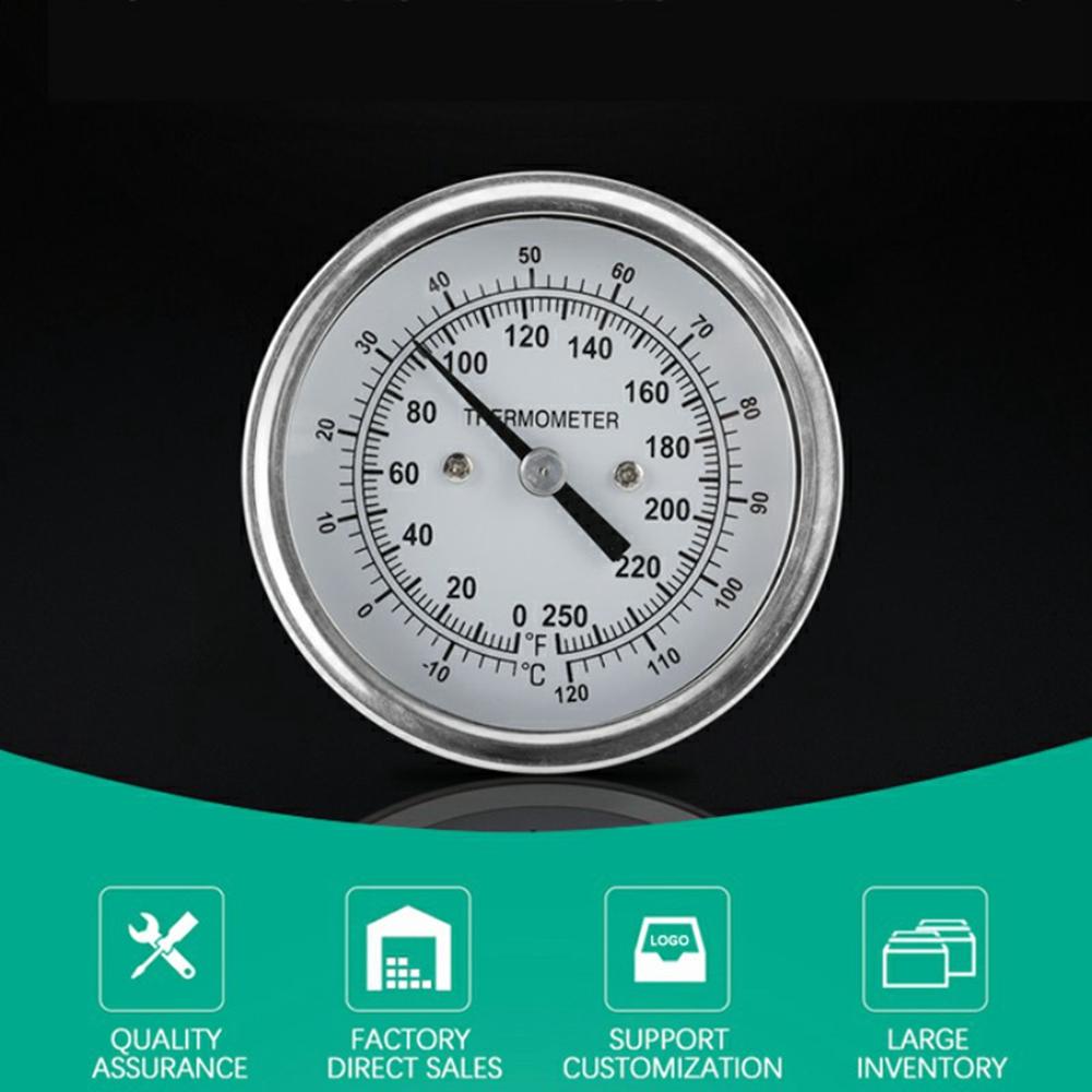 TS-BX40 Axial Pointer Bimetal Thermometer Boiler Round Temperature Gauge Digital BBQ Grill Thermometer