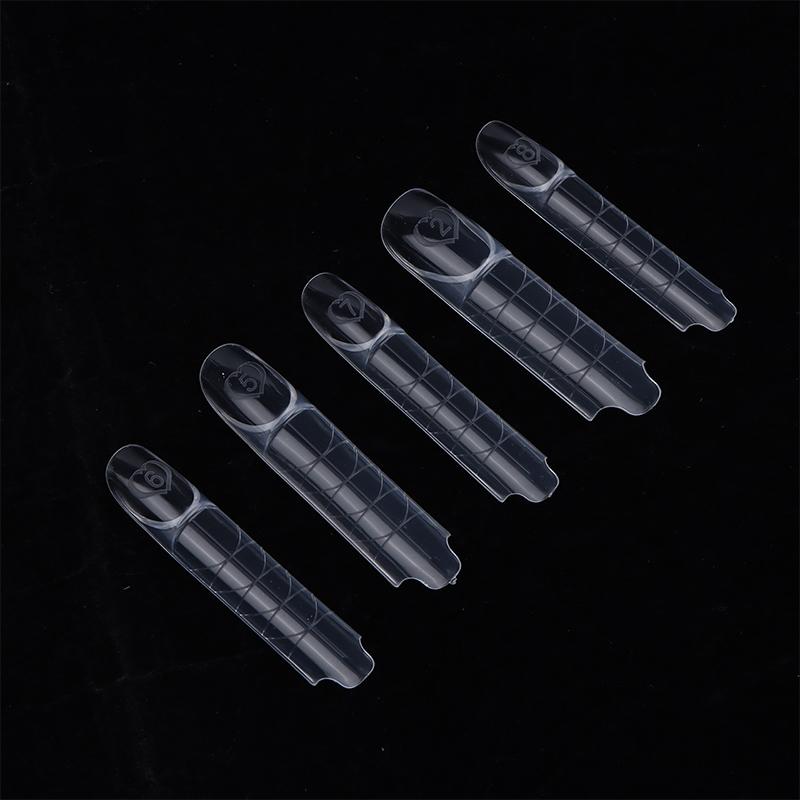 30/60/75/150 Stück Französische Dual-Formen 15 Größen Klar Wiederverwendbar Nagelverlängerung Builder Gel Französische Spitze Maniküre-Werkzeug DIY Kunst Salon