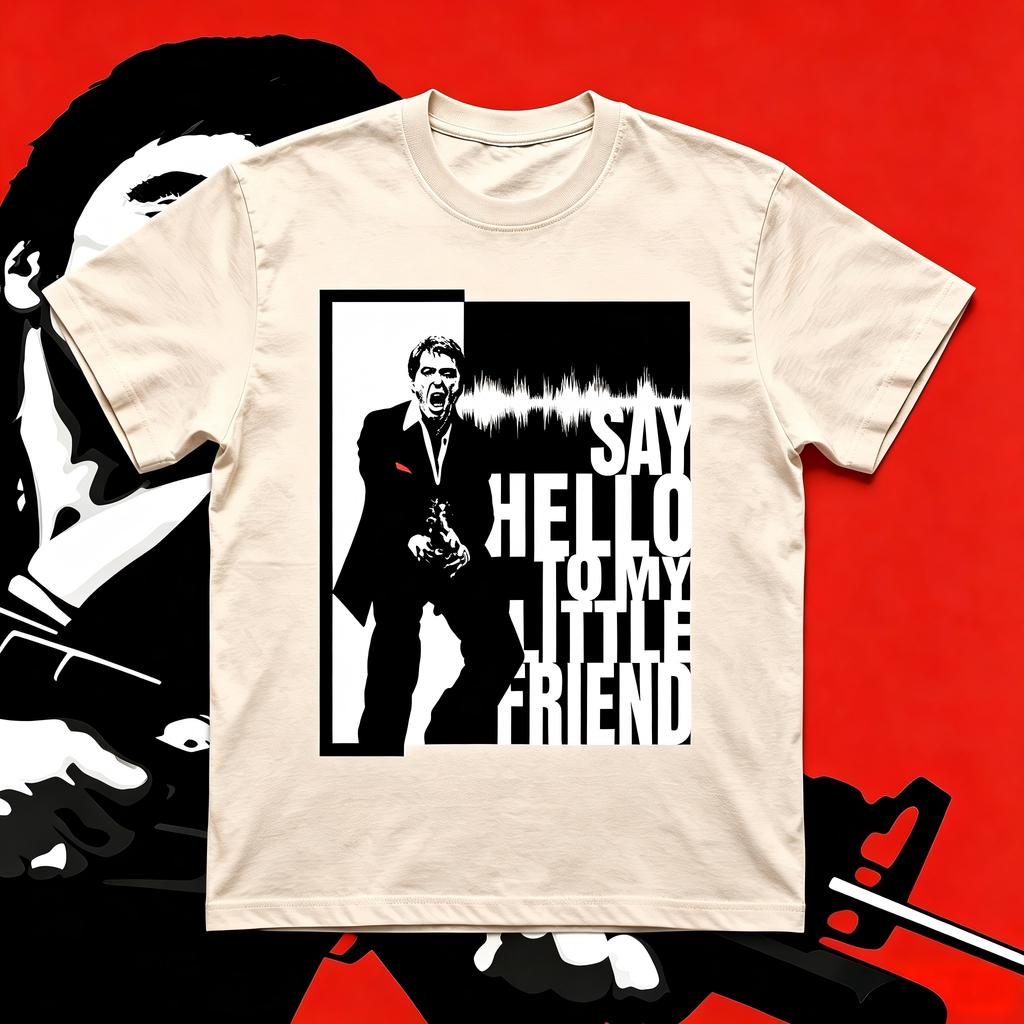 Scarface Classic Movie Streetwear Punk Rock Hip Hop Tshirts Unisex Women Casual Short Sleeve ONeck Tee Unisex Fashion Tops