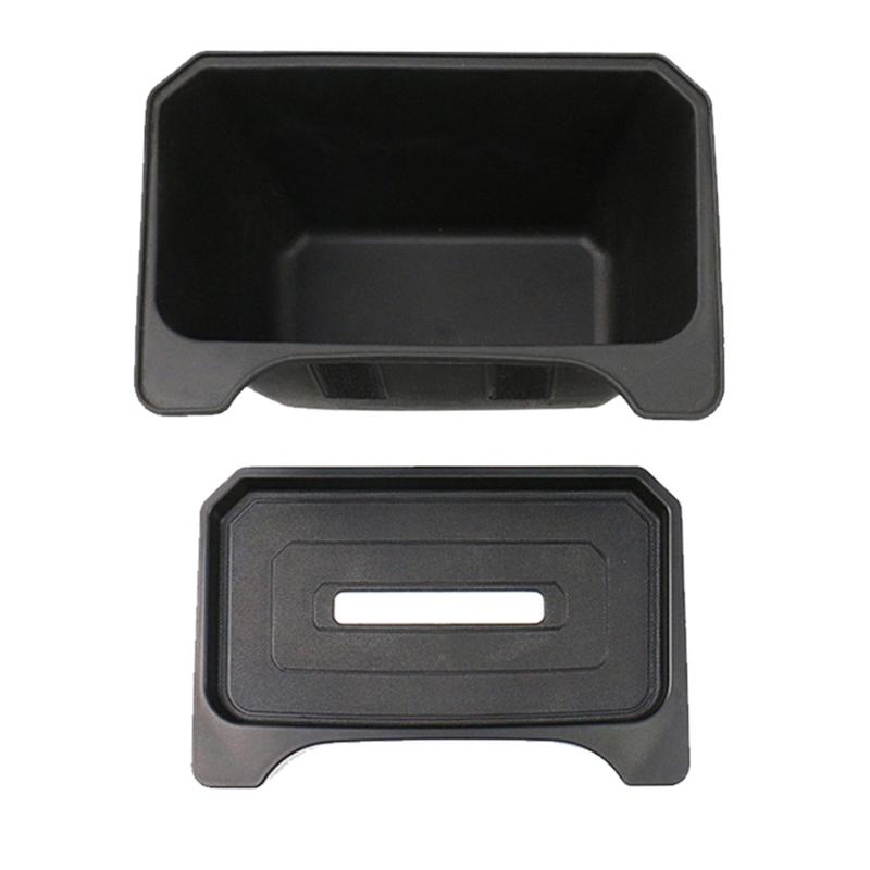 Rear Center Console Organizer 2nd Row Console Back Seat Storage Container TPE-material Easy Fixing Suitable for ModelY
