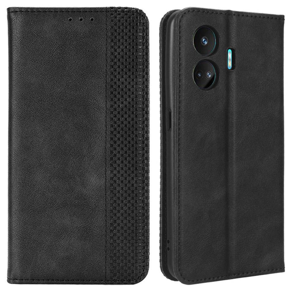 Magnetic Phone Case Wallet for Realme GT Neo5 SE 5G,Stand Retro PU Leather Phone Protection Cover