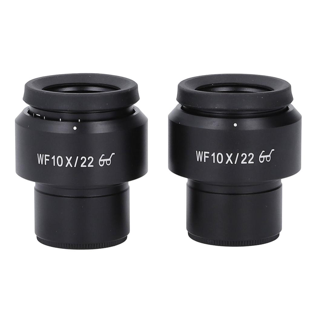 2 Stück 10x Mikroskop-Okulare 22mm Hoher Augenabstand Weites Sichtfeld Optische Linse Okular Dioptrieneinstellung 30mm Anschluss