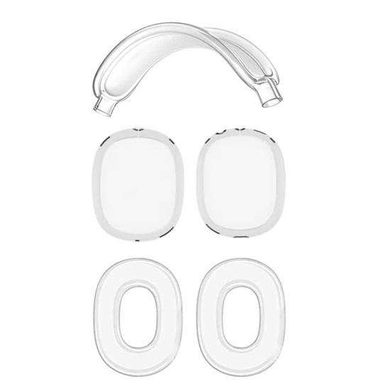 Kopfhörerhülle für AirPods Max Vollständige Schutzhülle Weiche Silikonhülle Kratzfest & Schweißbeständig Präzise Aussparungen Ohrpolster Kopfbügel Schutz