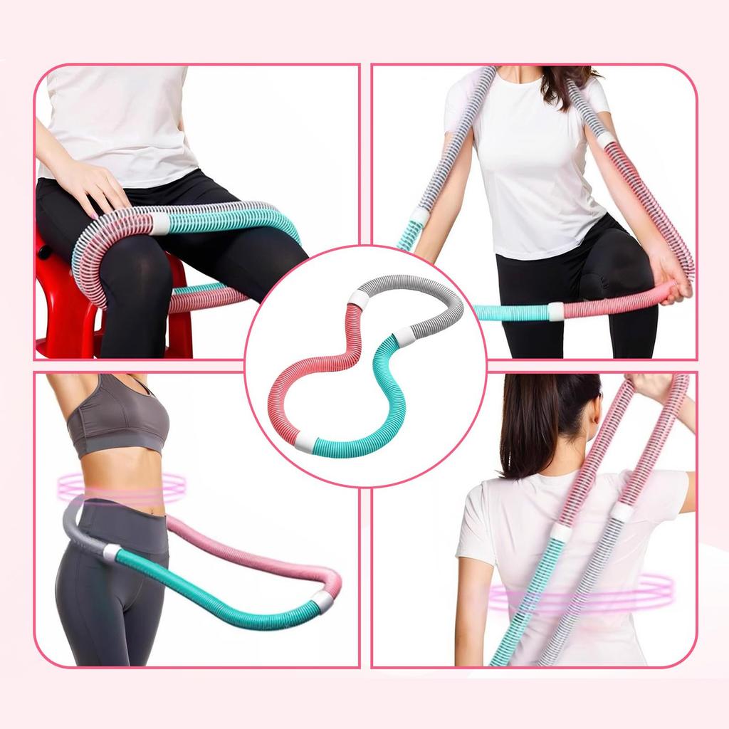 Inel Fitness, Fitness Abdominal, Inel Fitness cu Arc Moale, Pliabil, Portabil, Potrivit pentru Adulți, Design Greu și Silențios, Exerciții Aerobice