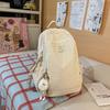 Plaid backpack for womeninsLarge-capacity student backpack in college style, lightweight, casual, and versatile for high school