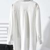 Women's White Non-Iron Wrinkle-Free Shirt Jacket - Plus Size, Loose Fit, Simple Commute Style for Spring and Autumn 2026
