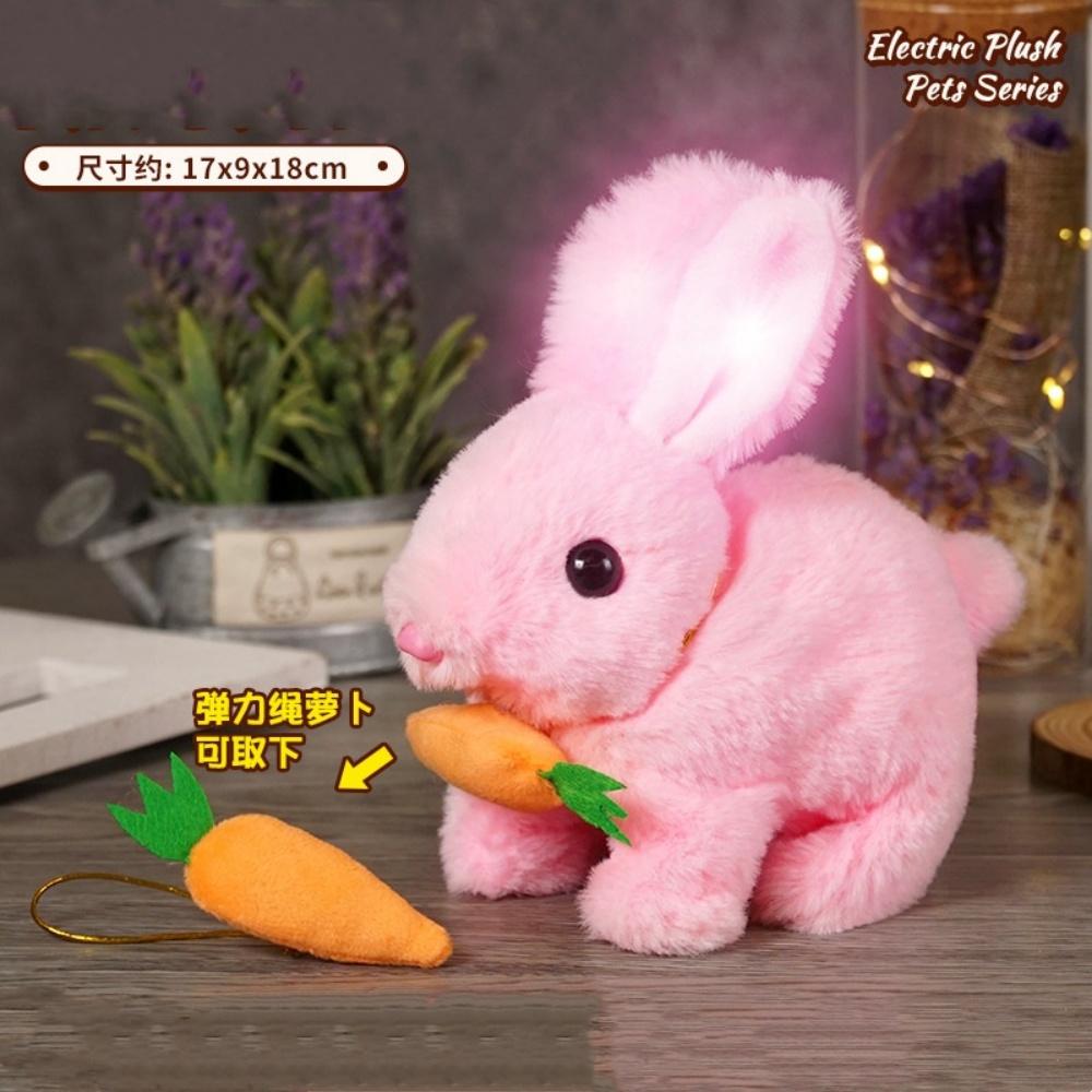 Interactive Hopping Bunny Toy - Electronic Rabbit Plush with Music, Jumping Twitching Shaking Ears Perfect Easter Gift for Kids