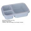 Divided Lunch Box with Sealing Lid Multi-Compartment Meal Prep Container Microwave