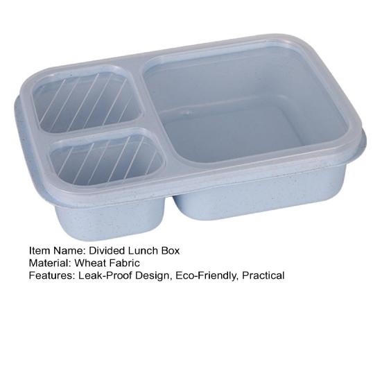 Divided Lunch Box with Sealing Lid Multi-Compartment Meal Prep Container Microwave