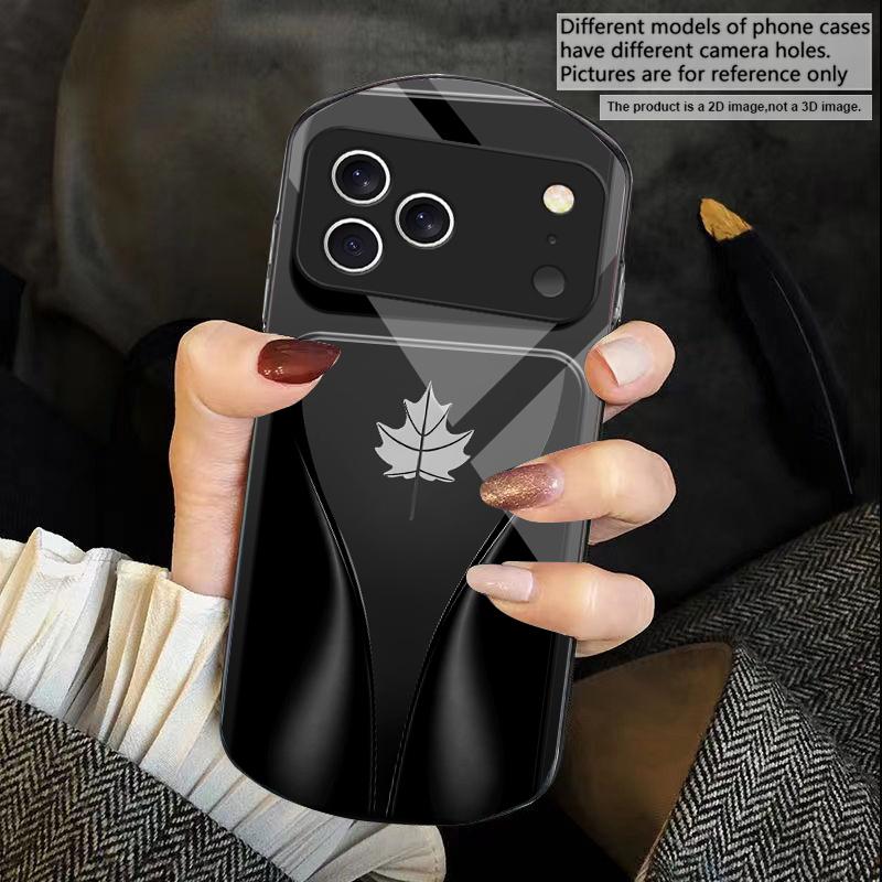 Blue gradient camellia For iPhone 17 16 15 14 Pro 13 Plus 12 mini 11 Pro Max XR X S 7 8 Elliptical Tempered Glass Phone Case