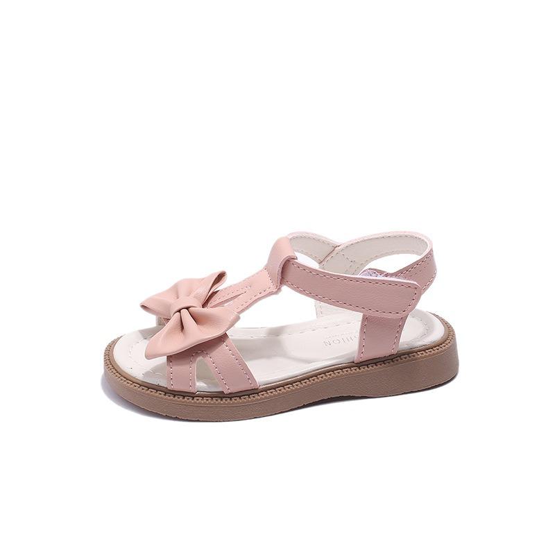 Summer new style girls' sandals, bow shoes for little girls, fashionable princess shoes for baby girls, Korean-style soft sole single shoes