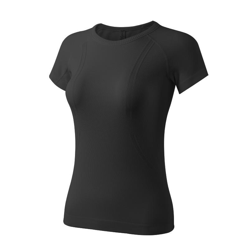 Women s Quick-Dry Mesh Knit Running & Yoga Top Small чёрный