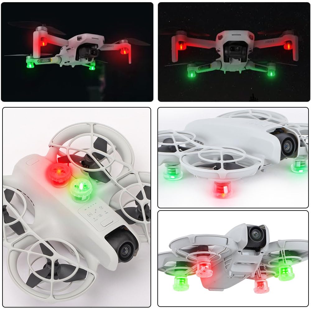 Kiowon DJI Drone Strobe Light, Universal DJI FLIP LED Light for Night Flying, Compatible with DJI NEO, Avata 2, Mini 4K, AIR 3S, Mini 2 SE, Mini 3,