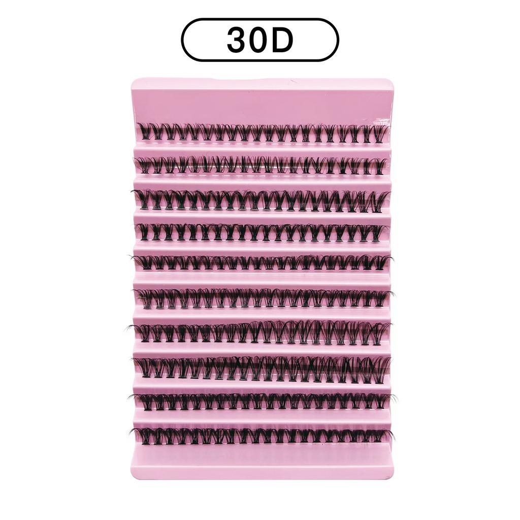 Premium Fiber Single-Cluster Eyelash Kit (Includes Adhesive + Tweezers + Comb)