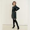 Dear Ryu Velvet Diamond Neck Dress #Deepgreen