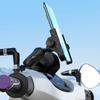 Aluminum Alloy Motorcycle Phone Holder Anti-Shake Motorcycle Cellphone Holder Adjustable Navigation Bracket