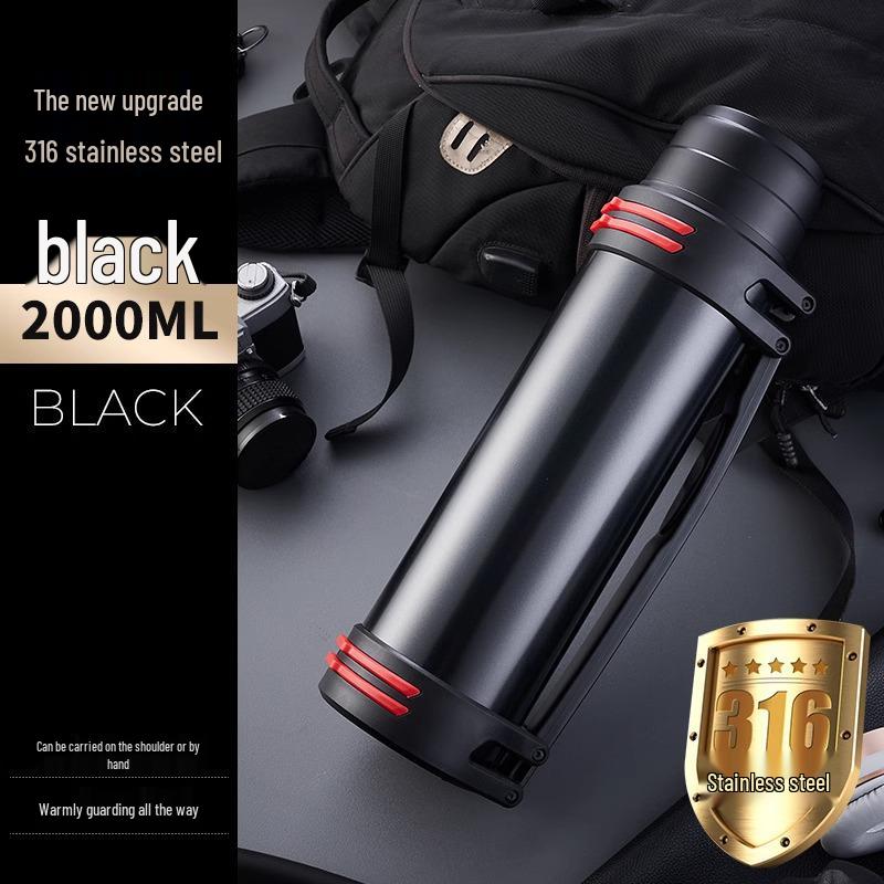 

2 л/3 л Мужской портативный термос из нержавеющей стали 316 большой вместимости с изоляцией для путешествий на автомобиле