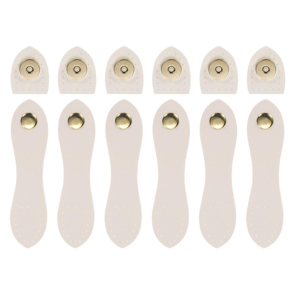 6pcs Leather Snap Buckles Sew On Toggle Closure Buckle Snap Buttons Tab Buckle Fasteners Buttons Replacement for Craft Sewing