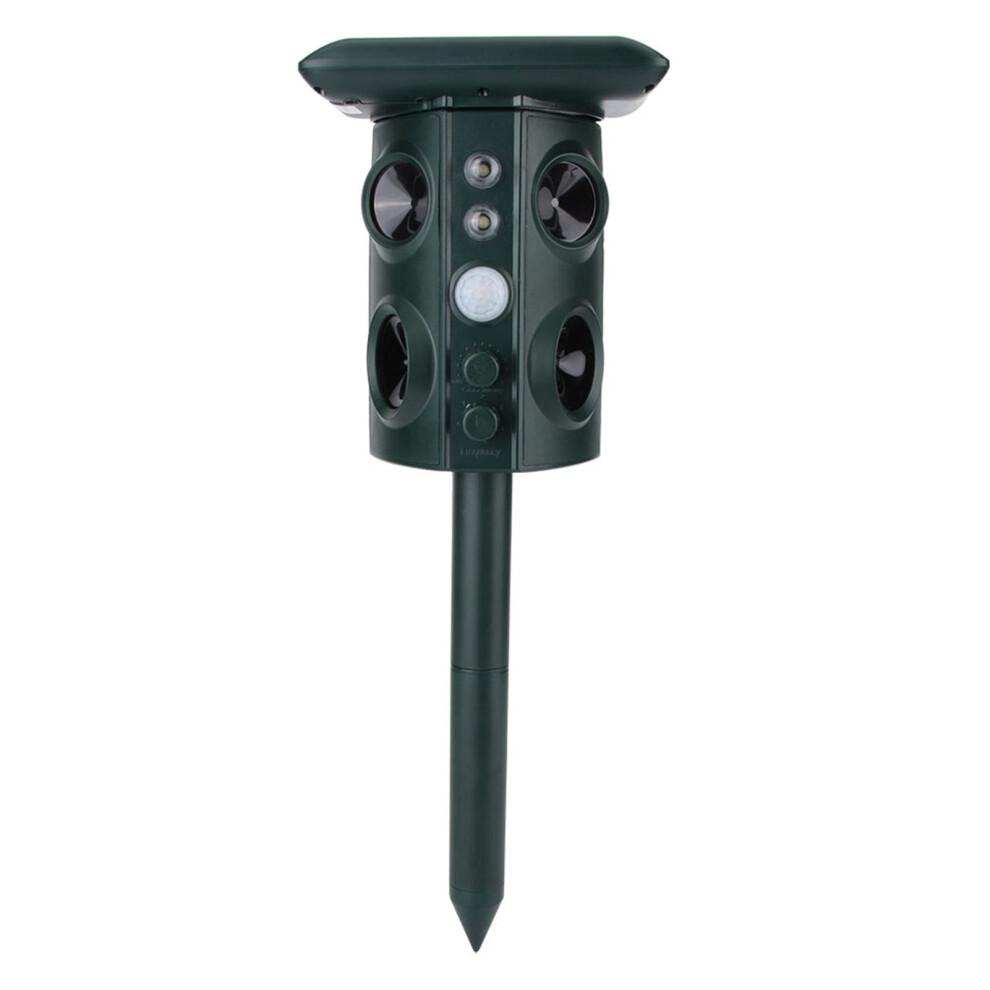 Picchetto anti-talpe, repellente solare attivato dal movimento, con ultrasuoni, flash LED e vibrazione per allontanare ratti, serpenti e cervi in