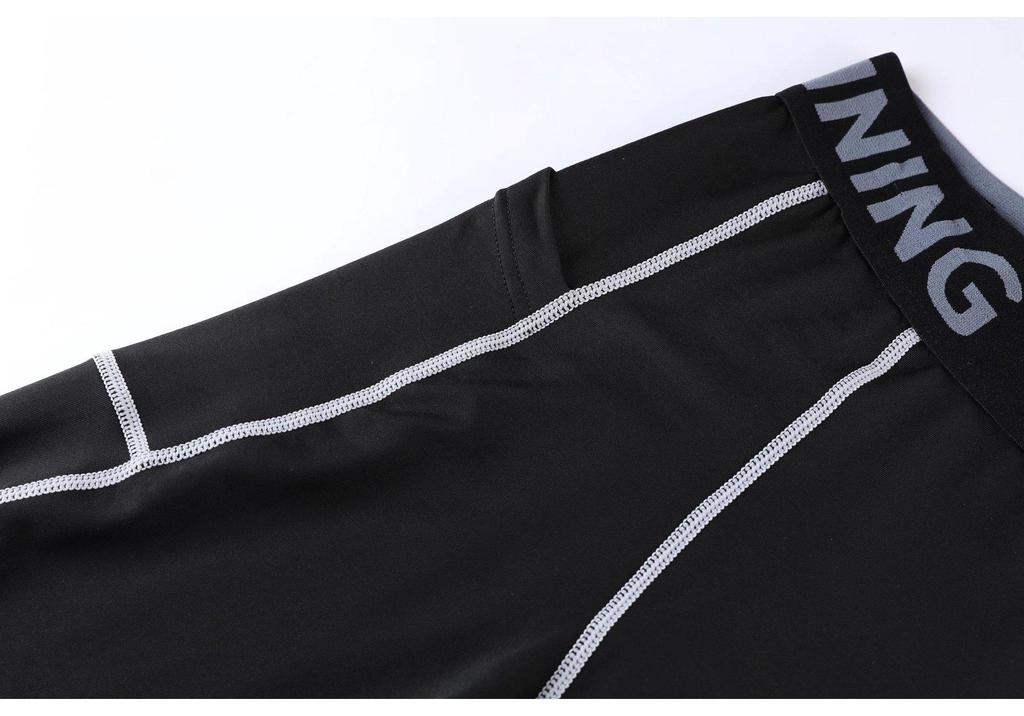 Summer Elastic Sports Compression Pants with Pockets