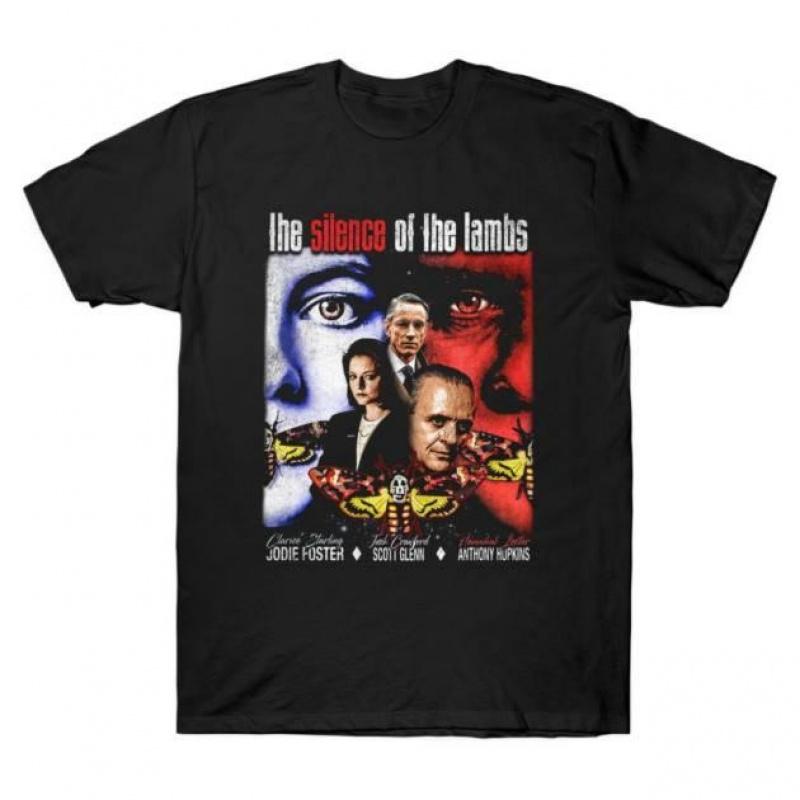 0426 Silence of the Lambs Horror Movie Hannibal Gift T Shirt Scary Cannibal Graphic Clothes 100 Cotton All Size Tee S6XL