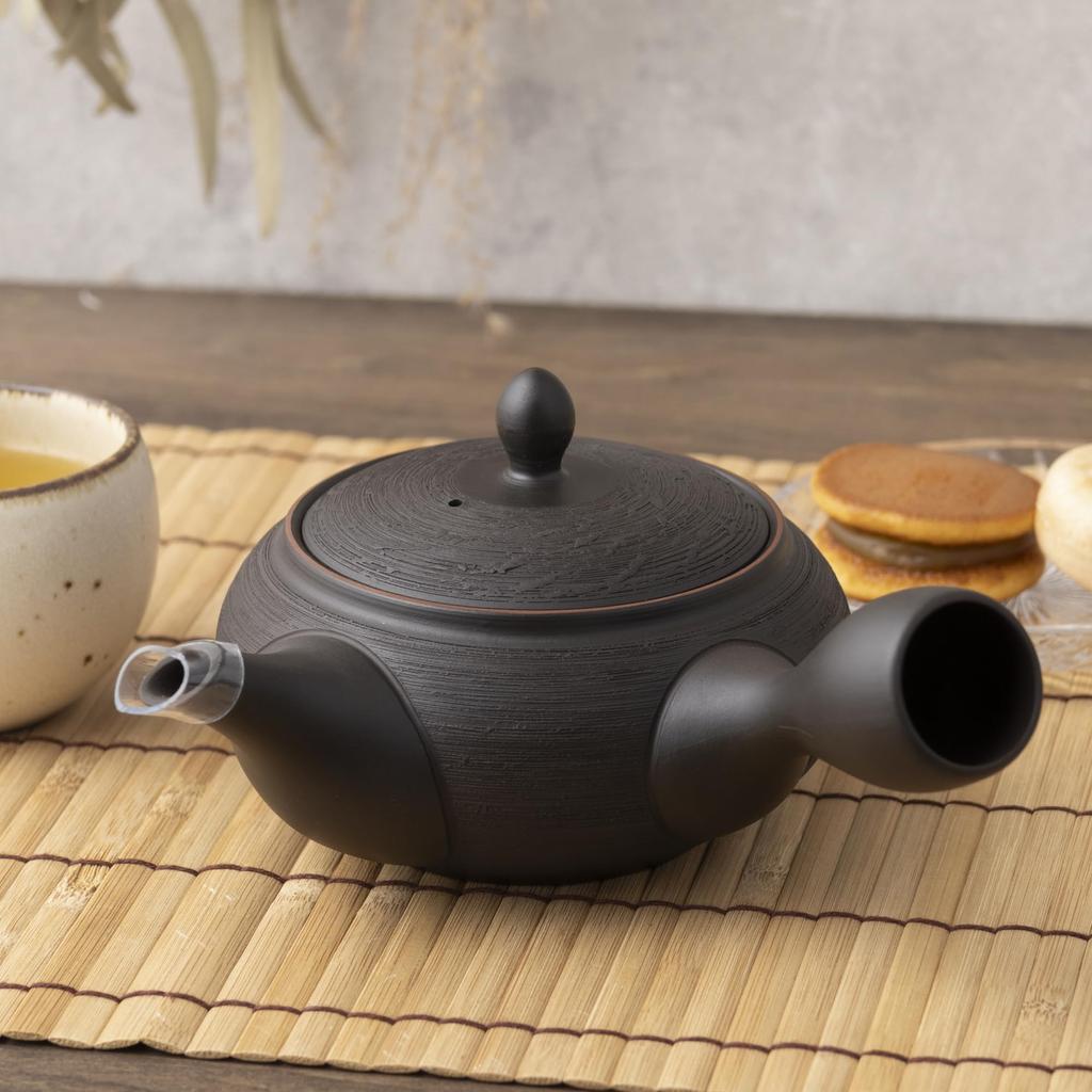 Smoked Pine Suitable for Gyokuro and Kabusecha Made In Tk005 Tokoname-yaki Teapot, Horyu, Bark, 300ml, Ceramesh, Tea, Japan, Boxed,