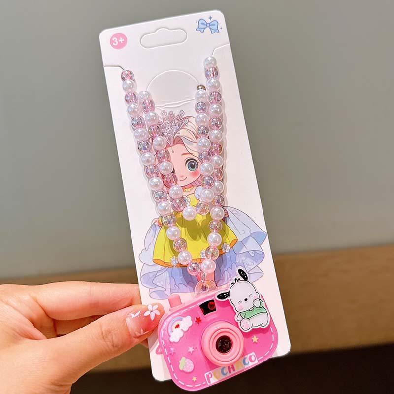 Projection Camera Necklace, Children's and Students' Beaded Necklace, Cute and Fun Little Gift for Babies, Neck Chain