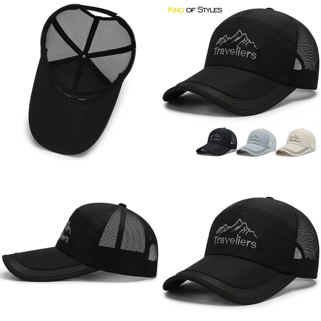 Breathable Adjustable Baseball Cap With Embroidery For Spring Summer Outdoor Activities