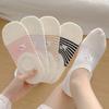 Ladies Spring and Summer Thin Stripe Cartoon Lovely Shallow Mouth Silicone Non Slip Invisible Boat Socks