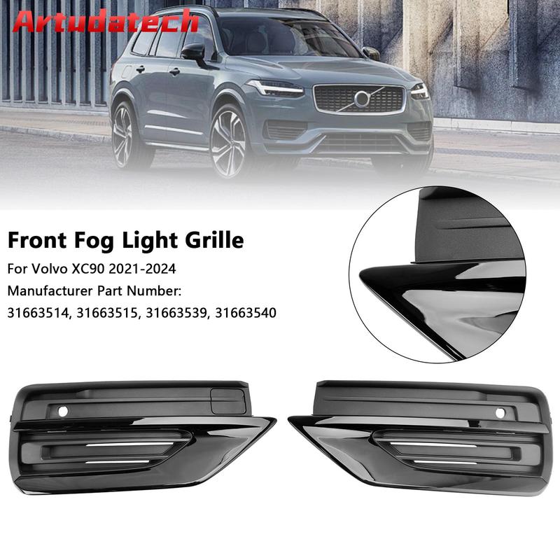 Artudatech 2PCS Front Bumper Fog Lamp Grille Fog Light Grille Fit Volvo XC90    2024